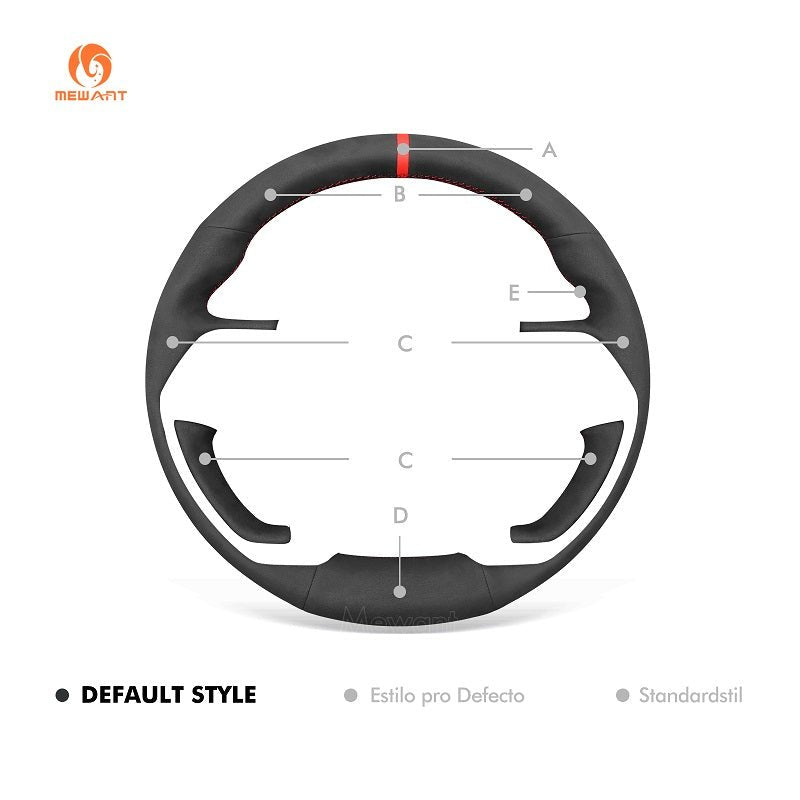 MEWANT Car Steering Wheel Cover for Toyota Tacoma Tundra Sequoia - Alcantara, Leather, Carbon Fiber, Easy Install, Non - Slip, Best Steering Wheel Cover