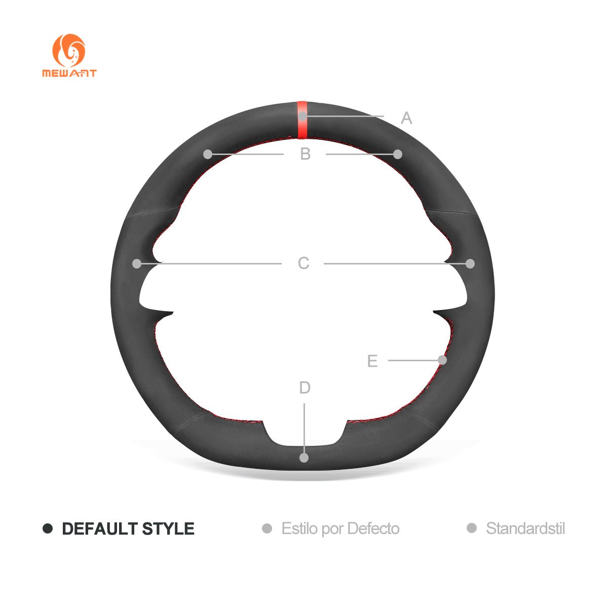 MEWANT Carbon Fiber Leather Car Steering Wheel Cover for Mercedes Benz W176 W246 W205 C117 C218 X218 W213 X253 C253 - Alcantara, Leather, Carbon Fiber, Easy Install, Non - Slip, Best Steering Wheel Cover