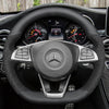 MEWANT Carbon Fiber Leather Car Steering Wheel Cover for Mercedes Benz W176 W246 W205 C117 C218 X218 W213 X253 C253 - Alcantara, Leather, Carbon Fiber, Easy Install, Non - Slip, Best Steering Wheel Cover