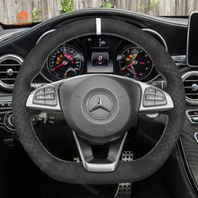 Load image into Gallery viewer, MEWANT Carbon Fiber Leather Car Steering Wheel Cover for Mercedes Benz W176 W246 W205 C117 C218 X218 W213 X253 C253 - Mewant Cover
