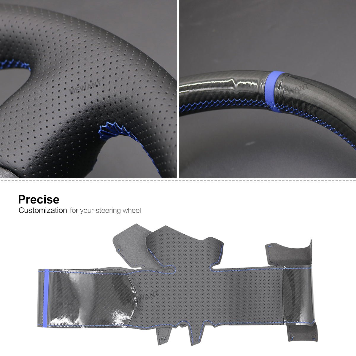 MEWANT Carbon Fiber Leather Car Steering Wheel Cover for Subaru Impreza WRX STI 2002 - 2004 - Mewant Cover