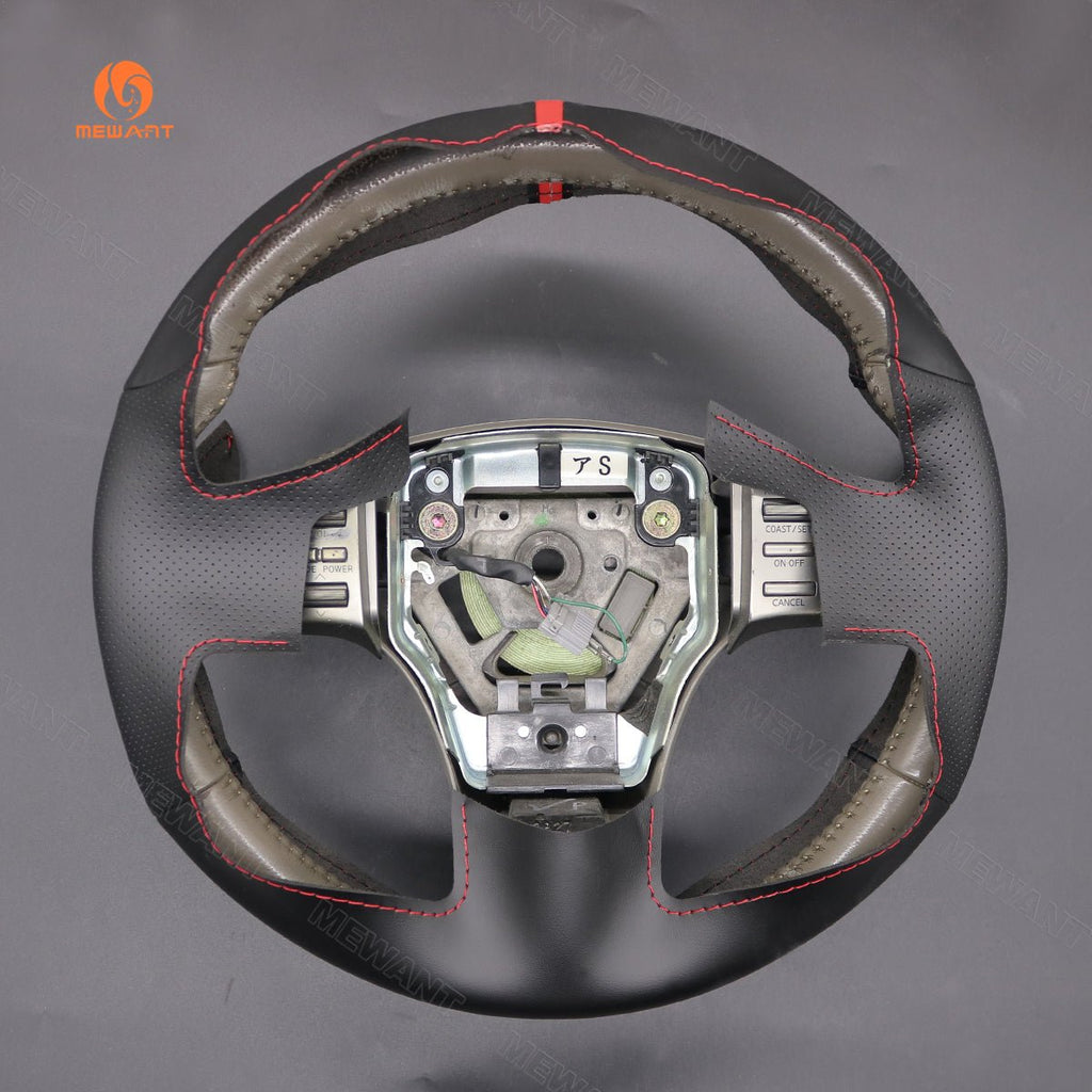 MEWANT Carbon Fiber Suede Car Steering Wheel Cover for Infiniti G35 2003 - 2006 / for Nissan Skyline V35 2003 - 2006 - Alcantara, Leather, Carbon Fiber, Easy Install, Non - Slip, Best Steering Wheel Cover