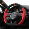 MEWANT Dark Grey Alcantara Car Steering Wheel Cover for Audi A3 A5 RS 3 RS 5 S3 S4 S5 - Mewant Cover