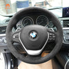 MEWANT Dark Grey Alcantara Car Steering Wheel Cover for BMW 3 Series F30 F34 F22 F23 F32 F33 F36 - Mewant Cover