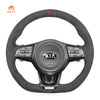 MEWANT Dark Grey Alcantara Car Steering Wheel Cover for Kia Stinger 2017 2018 2019 2020 - Mewant Cover