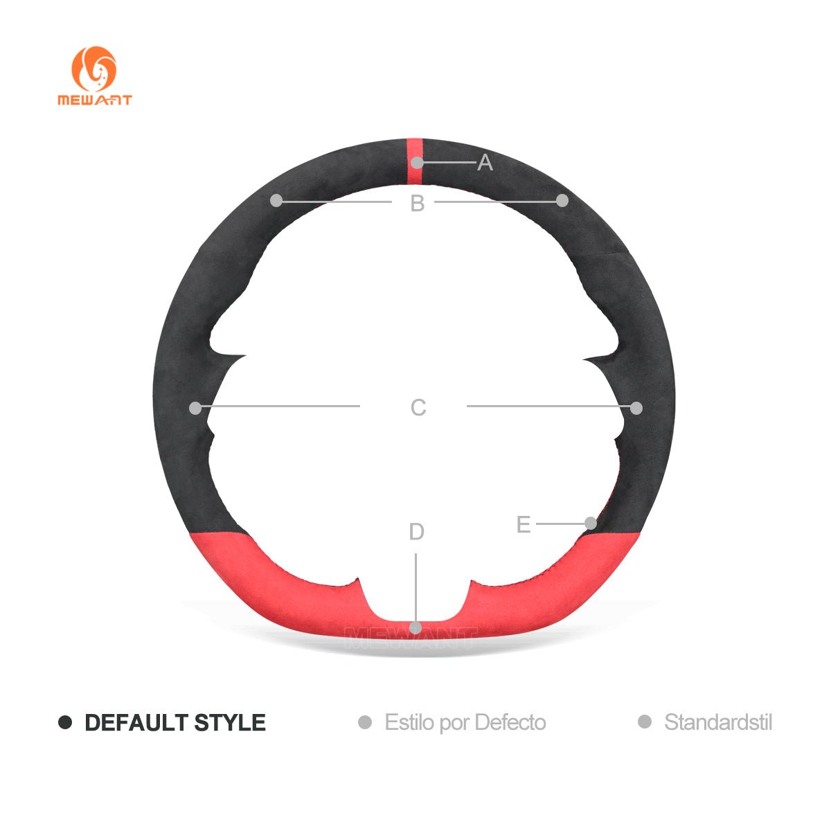 MEWANT Dark Grey Alcantara Car Steering Wheel Cover for Kia Stinger 2017 2018 2019 2020 - Alcantara, Leather, Carbon Fiber, Easy Install, Non - Slip, Best Steering Wheel Cover