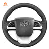 MEWANT DIY Black Leather Car Steering Wheel Cover for Toyota Prius 4 2016 - 2022 / Prius Prime 2017 - 2022 / Mirai 2016 - 2018 - Mewant Cover