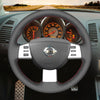 MEWANT DIY Black Leather Suede Car Steering Wheel Cover for Nissan Altima Maxima Murano Quest - Mewant Cover