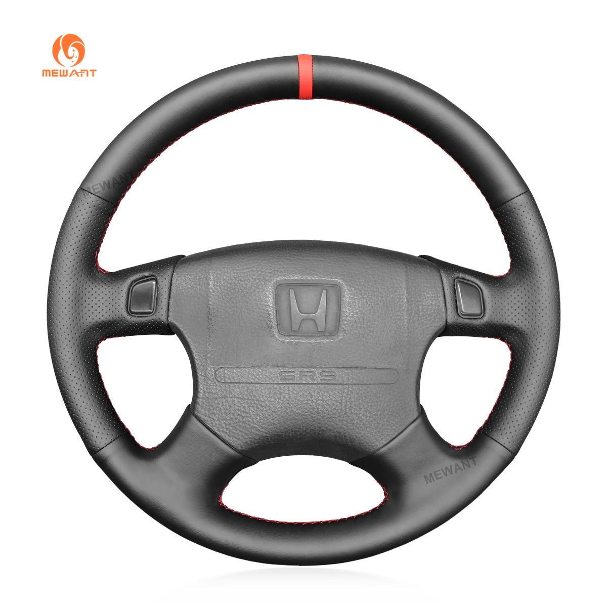 MEWANT DIY Black Leather Suede Car Steering Wheel Cover Honda?Accord?1994 - 1997?/?Odyssey?1995 - 1997?/?Prelude?1994 - 1996 - Mewant Cover