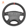 MEWANT DIY Black Leather Suede Car Steering Wheel Cover Honda?Accord?1994 - 1997?/?Odyssey?1995 - 1997?/?Prelude?1994 - 1996 - Mewant Cover