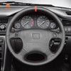 MEWANT DIY Black Leather Suede Car Steering Wheel Cover Honda?Accord?1994 - 1997?/?Odyssey?1995 - 1997?/?Prelude?1994 - 1996 - Mewant Cover