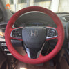 MEWANT DIY Black Leather Suede Carbon Fiber Car Steering Wheel Cover for Honda Civic 10 X CR - V CRV Clarity - Mewant Cover