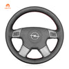 MEWANT DIY Black PU Real Genuine Leather Suede Car Steering Wheel Cover for?Opel?Vectra?C?Signum?for?Vauxhall?Vectra?C?Signum for?Holden?Vectra - Mewant Cover