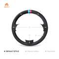 MEWANT DIY Black Suede Real Leather Car Steering Wheel Cover for BMW 3 Series E90 (Sedan) 2005 - 2011 / E91 (Touring) 2005 - 2011 X1 E84 2009 - 2015 - Alcantara, Leather, Carbon Fiber, Easy Install, Non - Slip, Best Steering Wheel Cover