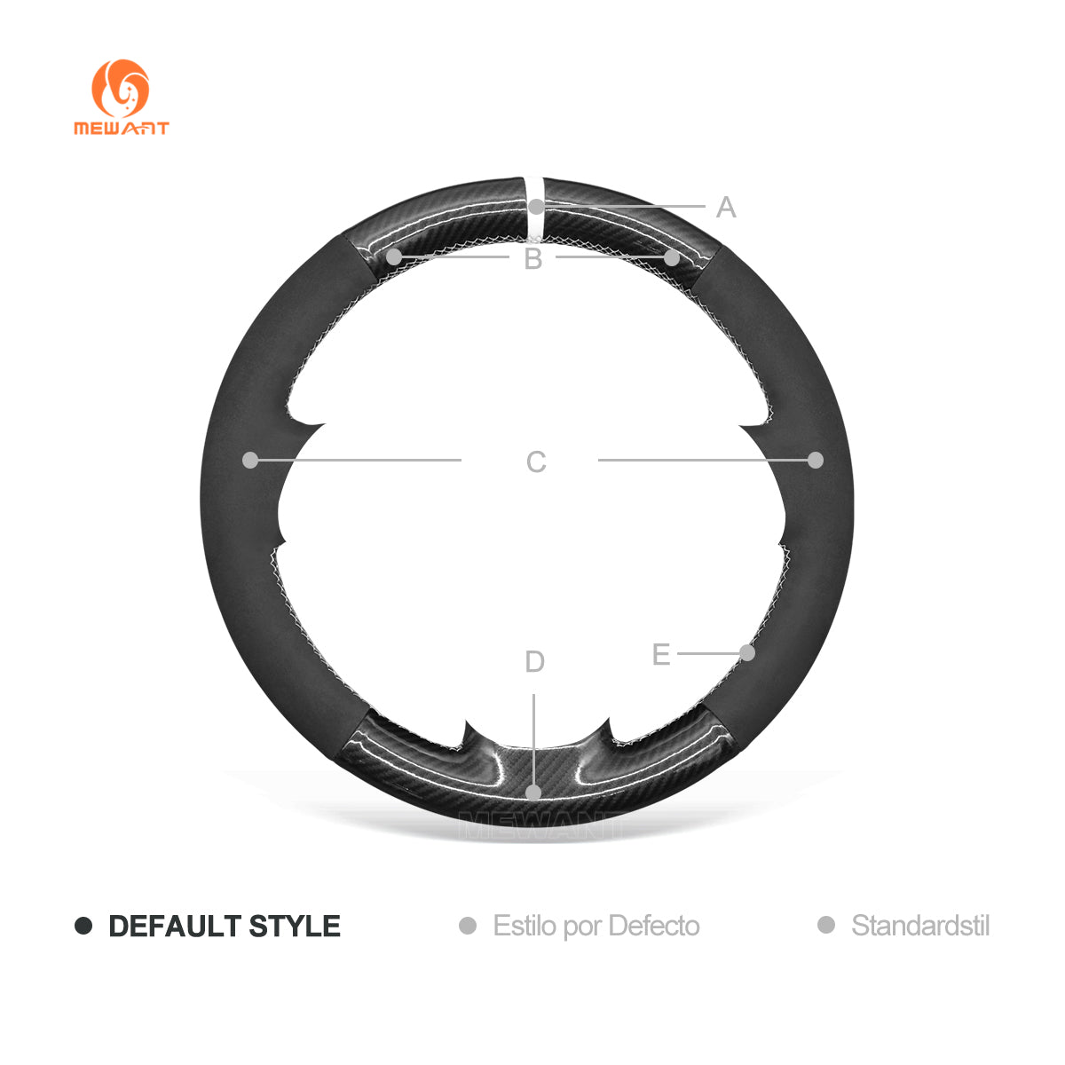 MEWANT DIY Car Steering Wheel Cover for BMW 1 Series E81 E82 E87 E88 2008 - 2012 / 3 Series E90 E91 E92 E93 2006 - 2011 - Alcantara, Leather, Carbon Fiber, Easy Install, Non - Slip, Best Steering Wheel Cover