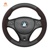 MEWANT DIY Car Steering Wheel Cover for BMW M Sport M3 E90 E91 E92 E93 / E87 E81 E82 E88 / X1 E84 / M3 E90 E92 E93 - Mewant Cover