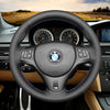 MEWANT DIY Car Steering Wheel Cover for BMW M Sport M3 E90 E91 E92 E93 / E87 E81 E82 E88 / X1 E84 / M3 E90 E92 E93 - Mewant Cover