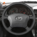 MEWANT DIY Car Steering Wheel Cover for Toyota Land Cruiser 1996 - 2002 / Land Cruiser Prado 1996 - 2002 - Alcantara, Leather, Carbon Fiber, Easy Install, Non - Slip, Best Steering Wheel Cover