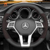 MEWANT DIY Dark Grey Alcantara Car Steering Wheel Cover for Mercedes Benz AMG C63 W204 AMG CLA 45 CLS 63 AMG C218 S - Model C218 W212 - Mewant Cover
