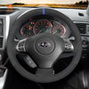 MEWANT DIY Dark Grey Alcantara Car Steering Wheel Cover for Subaru Forester Impreza Legacy Outback Impreza WRX (WRX STI) Exiga - Mewant Cover