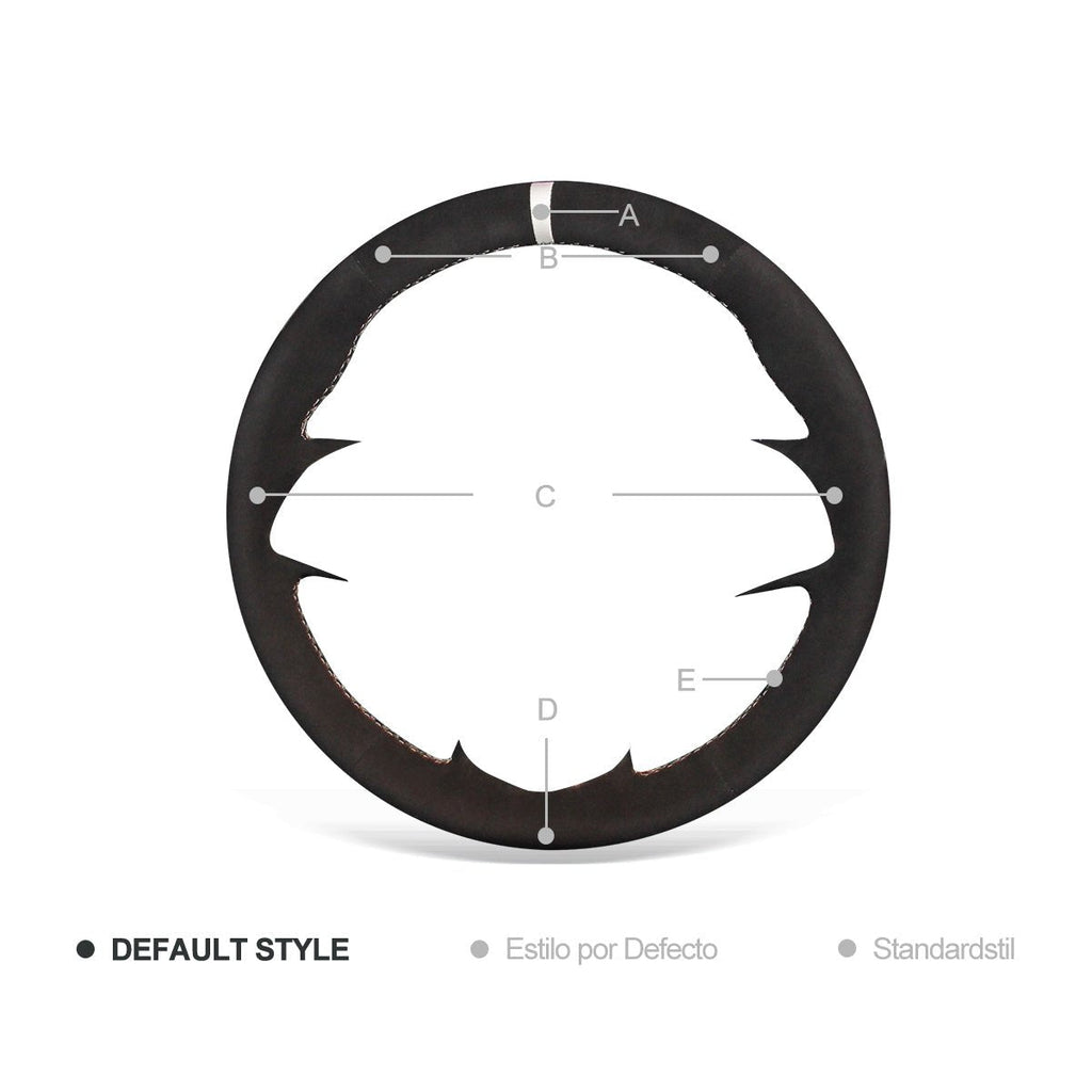 MEWANT DIY Hand Stitch Black Red Suede Car Steering Wheel Cover for Cadillac ATS 2013 - 2015 / CTS 2014 - 2016 - Alcantara, Leather, Carbon Fiber, Easy Install, Non - Slip, Best Steering Wheel Cover