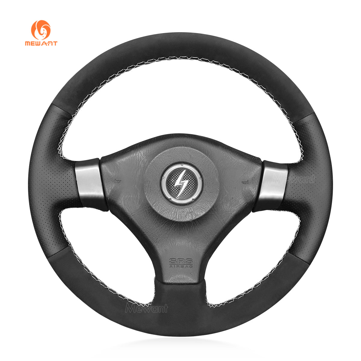 MEWANT DIY Leather Suede Car Steering Wheel Cover for?Nissan?200SX?S15?2001 - 2002?/?Silvia?1999 - 2000?/?Skyline?R34?GTR?GT - R?1998 - 2001 - Mewant Cover