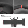 MEWANT DIY Leather Suede Car Steering Wheel Cover for?Nissan?200SX?S15?2001 - 2002?/?Silvia?1999 - 2000?/?Skyline?R34?GTR?GT - R?1998 - 2001 - Mewant Cover