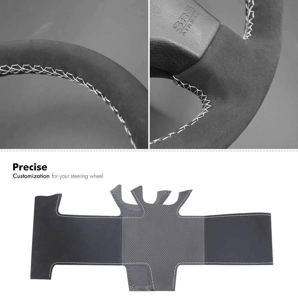 MEWANT DIY Leather Suede Car Steering Wheel Cover for?Nissan?200SX?S15?2001 - 2002?/?Silvia?1999 - 2000?/?Skyline?R34?GTR?GT - R?1998 - 2001 - Mewant Cover