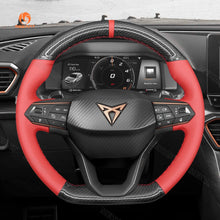 Bild in den Galerie-Viewer laden, MEWANT DIY Leather Suede Carbon Fiber Car Steering Wheel Cover for Seat Cupra Leon 2020 - 2021 - Mewant Cover
