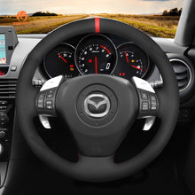 Cargue la imagen en el visor de la galería, MEWANT DIY Suede Real Genuine Leather Car Steering Wheel Cover for Mazda RX - 8 RX8 2004 - 2008 - Mewant Cover
