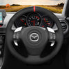 MEWANT DIY Suede Real Genuine Leather Car Steering Wheel Cover?for?Mazda?RX - 8?RX8?2004 - 2008 - Mewant Cover