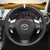 MEWANT DIY Suede Real Genuine Leather Car Steering Wheel Cover?for?Mazda?RX - 8?RX8?2004 - 2008 - Mewant Cover
