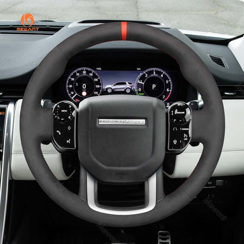 MEWANT edSteering Wheel Cover for Land Rover Range Rover Sport 2018 - 2021 - Alcantara, Leather, Carbon Fiber, Easy Install, Non - Slip, Best Steering Wheel Cover