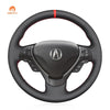 MEWANT Genuine Leather Car Steering Wheel Cove for Acura RDX / TL / ILX - Alcantara, Leather, Carbon Fiber, Easy Install, Non - Slip, Best Steering Wheel Cover