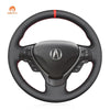 MEWANT Genuine Leather Car Steering Wheel Cove for Acura RDX / TL / ILX - Alcantara, Leather, Carbon Fiber, Easy Install, Non - Slip, Best Steering Wheel Cover