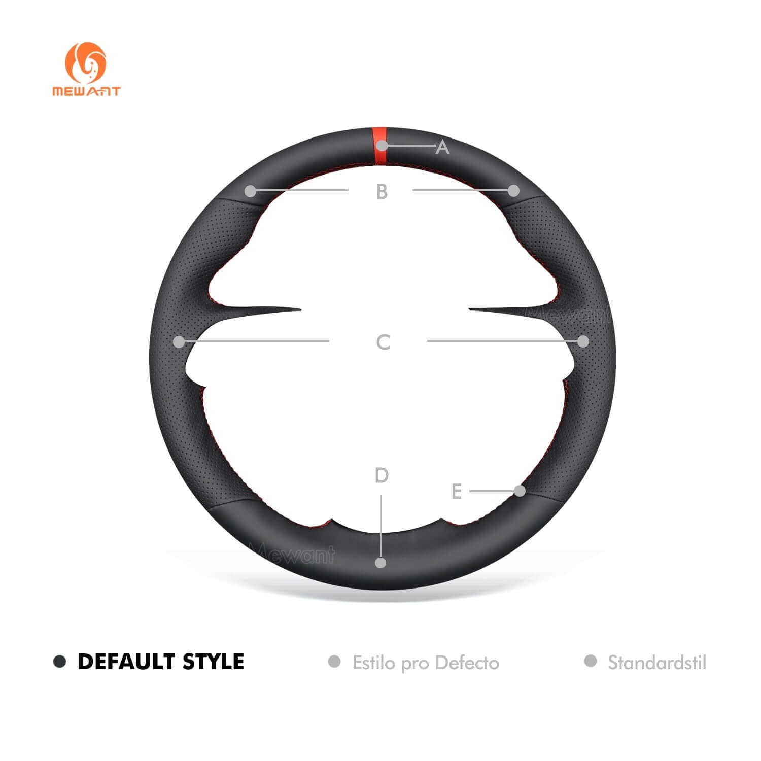 MEWANT Genuine Leather Car Steering Wheel Cove for Chevrolet Caprice / Holden Calais / Commodore / Ute - Alcantara, Leather, Carbon Fiber, Easy Install, Non - Slip, Best Steering Wheel Cover
