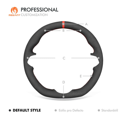 MEWANT Genuine Leather Car Steering Wheel Cove for Chevrolet Trax 2024 / Trailblazer 2024 - Alcantara, Leather, Carbon Fiber, Easy Install, Non - Slip, Best Steering Wheel Cover