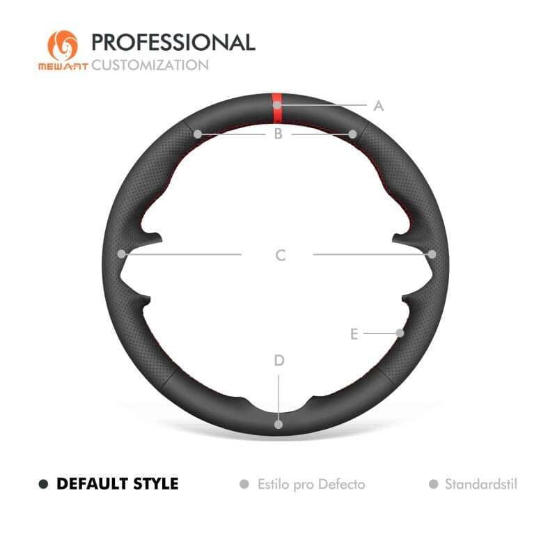 MEWANT Genuine Leather Car Steering Wheel Cove for Chevrolet(Chevy) Bolt EUV/ Bolt EV/ TrailBlazer/ Trax/ TrailBlazer - Alcantara, Leather, Carbon Fiber, Easy Install, Non - Slip, Best Steering Wheel Cover