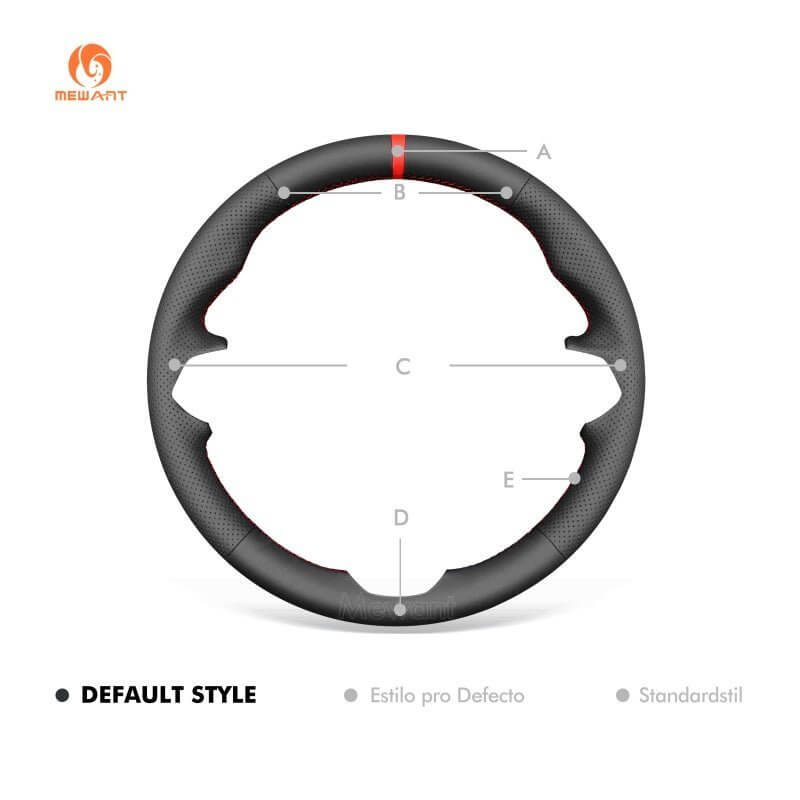 MEWANT Genuine Leather Car Steering Wheel Cove for Chevrolet(Chevy) Bolt EUV/ Bolt EV/ TrailBlazer / Trax / TrailBlazer - Alcantara, Leather, Carbon Fiber, Easy Install, Non - Slip, Best Steering Wheel Cover
