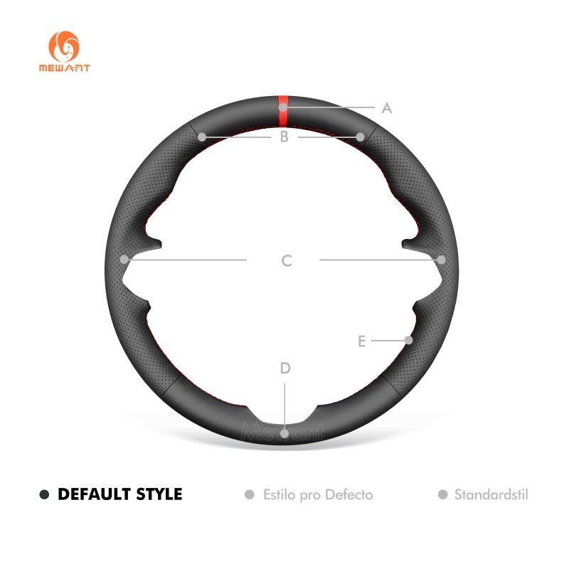 MEWANT Genuine Leather Car Steering Wheel Cove for Chevrolet(Chevy) Bolt EUV/ Bolt EV/ TrailBlazer / Trax / TrailBlazer - Alcantara, Leather, Carbon Fiber, Easy Install, Non - Slip, Best Steering Wheel Cover