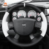MEWANT Genuine Leather Car Steering Wheel Cove for Dodge Ram 1500 2500 3500 2004 - 2008 - Alcantara, Leather, Carbon Fiber, Easy Install, Non - Slip, Best Steering Wheel Cover