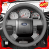 MEWANT Genuine Leather Car Steering Wheel Cove for Ford F150 F250 F350 2004 - 2008 - Alcantara, Leather, Carbon Fiber, Easy Install, Non - Slip, Best Steering Wheel Cover