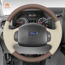 Cargue la imagen en el visor de la galería, MEWANT Genuine Leather Car Steering Wheel Cove for Ford F150 F250 F350 Expedition Excursion - Mewant Cover
