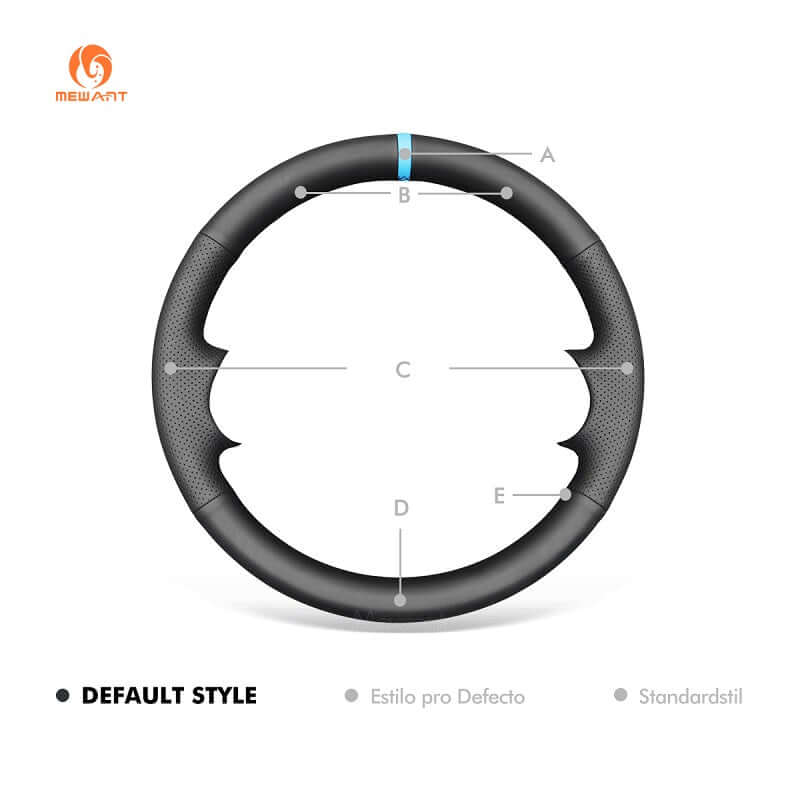MEWANT Genuine Leather Car Steering Wheel Cove for Ford F150 F250 F350 Expedition Excursion - Alcantara, Leather, Carbon Fiber, Easy Install, Non - Slip, Best Steering Wheel Cover