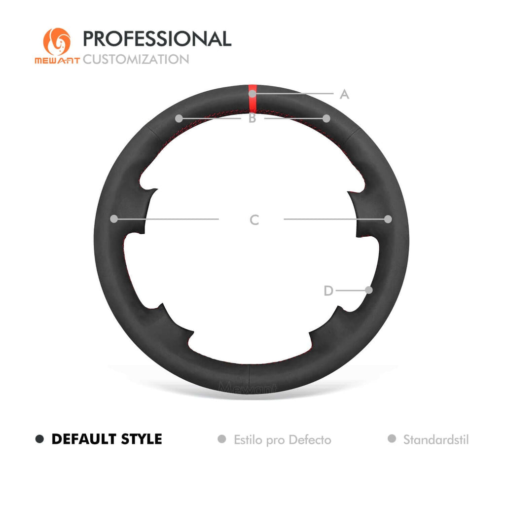 MEWANT Genuine Leather Car Steering Wheel Cove for Ford Falcon 2002 - 2008 - Alcantara, Leather, Carbon Fiber, Easy Install, Non - Slip, Best Steering Wheel Cover