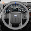 MEWANT Genuine Leather Car Steering Wheel Cove for Ford Ford F - 250 F - 350 2011 - 2016 Expedition 2007 - 2014 - Alcantara, Leather, Carbon Fiber, Easy Install, Non - Slip, Best Steering Wheel Cover