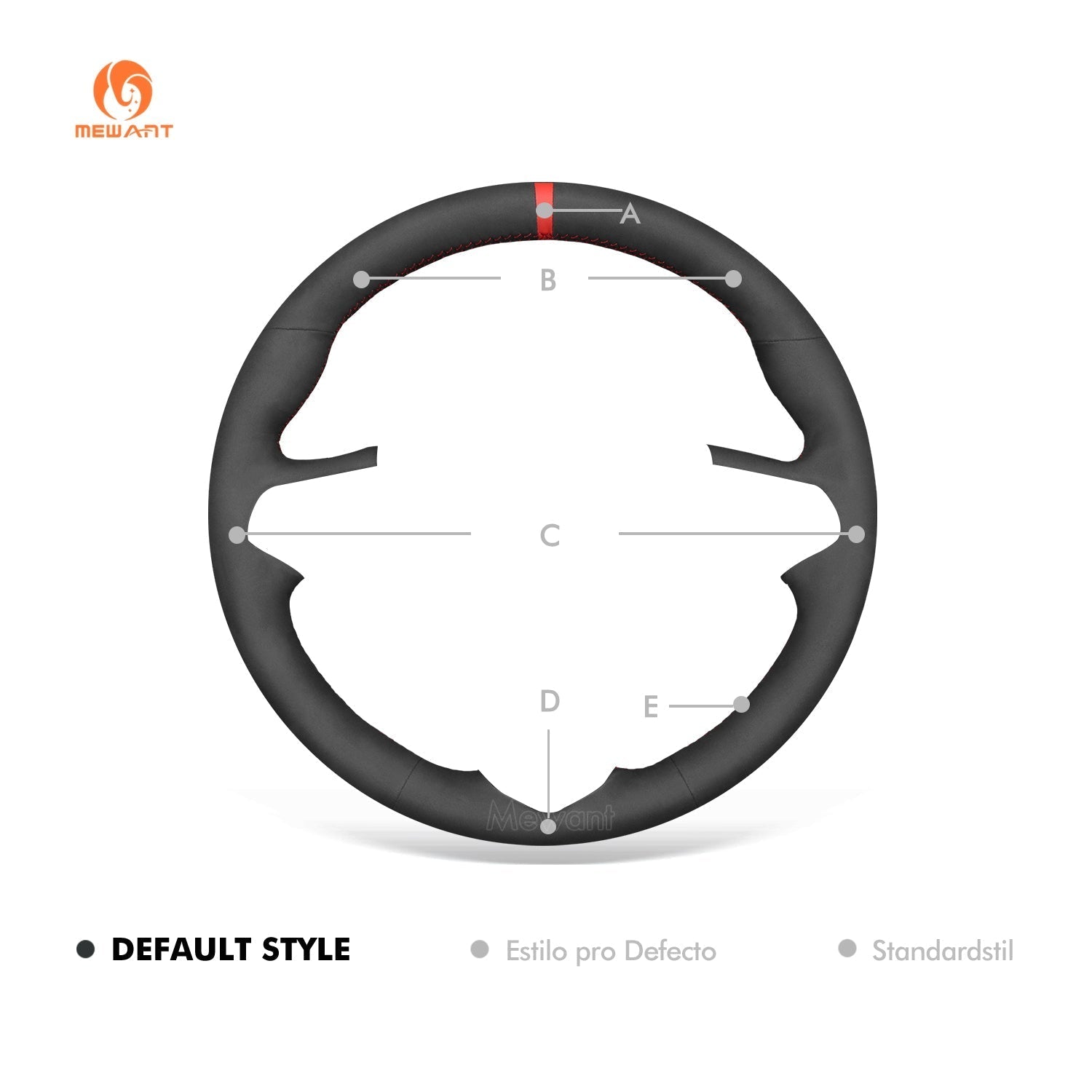 MEWANT Genuine Leather Car Steering Wheel Cove for Ford Ranger Raptor 2019 - Alcantara, Leather, Carbon Fiber, Easy Install, Non - Slip, Best Steering Wheel Cover