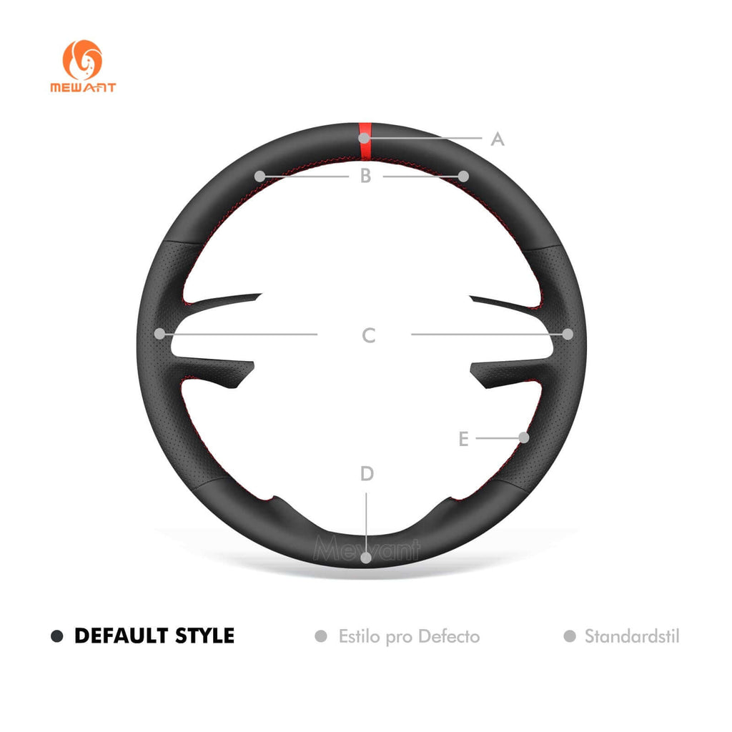 MEWANT Genuine Leather Car Steering Wheel Cove for Holden Commodore (VE)/ Ute/ Calais/ Berlina/ Caprice/ Statesman - Alcantara, Leather, Carbon Fiber, Easy Install, Non - Slip, Best Steering Wheel Cover