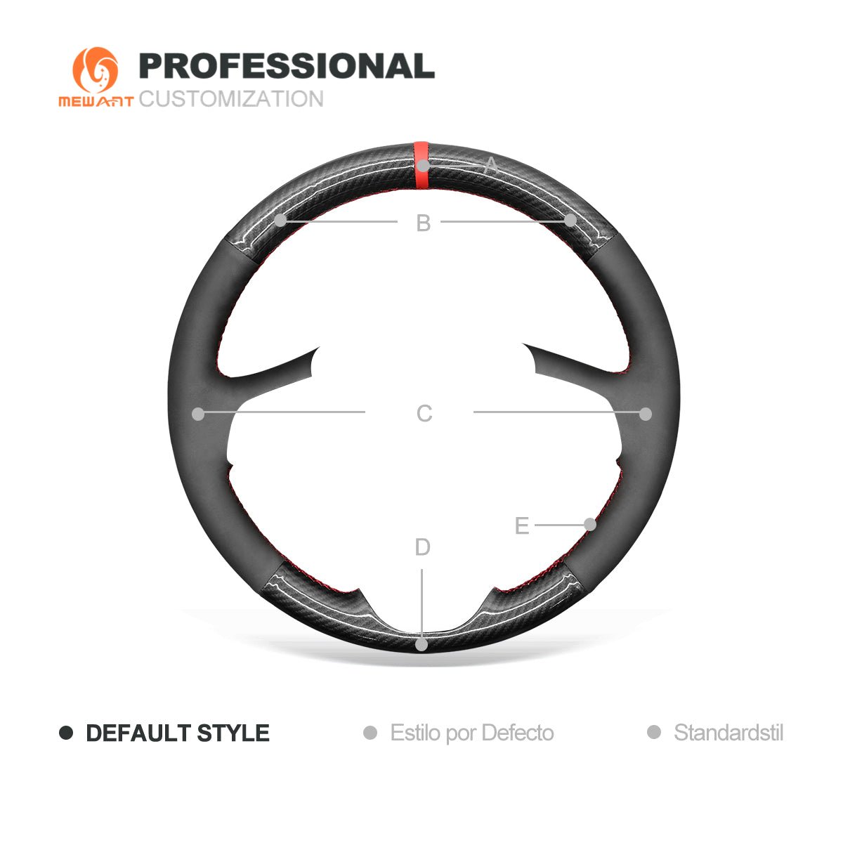 MEWANT Genuine Leather Car Steering Wheel Cove for Hyundai Accent / Hyundai i20 - Alcantara, Leather, Carbon Fiber, Easy Install, Non - Slip, Best Steering Wheel Cover