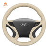 MEWANT Genuine Leather Car Steering Wheel Cove for Hyundai i45 - Alcantara, Leather, Carbon Fiber, Easy Install, Non - Slip, Best Steering Wheel Cover